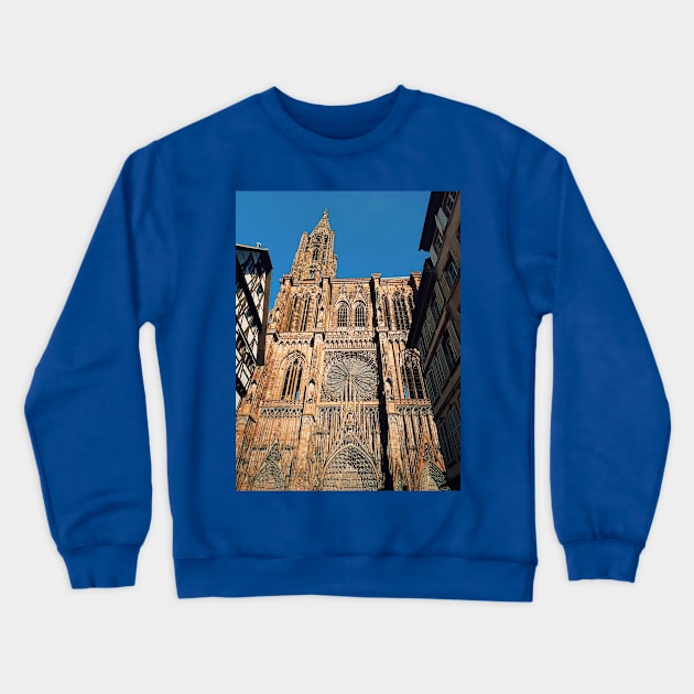 Notre Dame de Strasbourg Crewneck Sweatshirt by psychoshadow